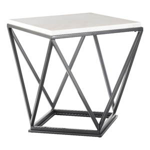 Picket House Furnishings Conner End Table with Metal Leg