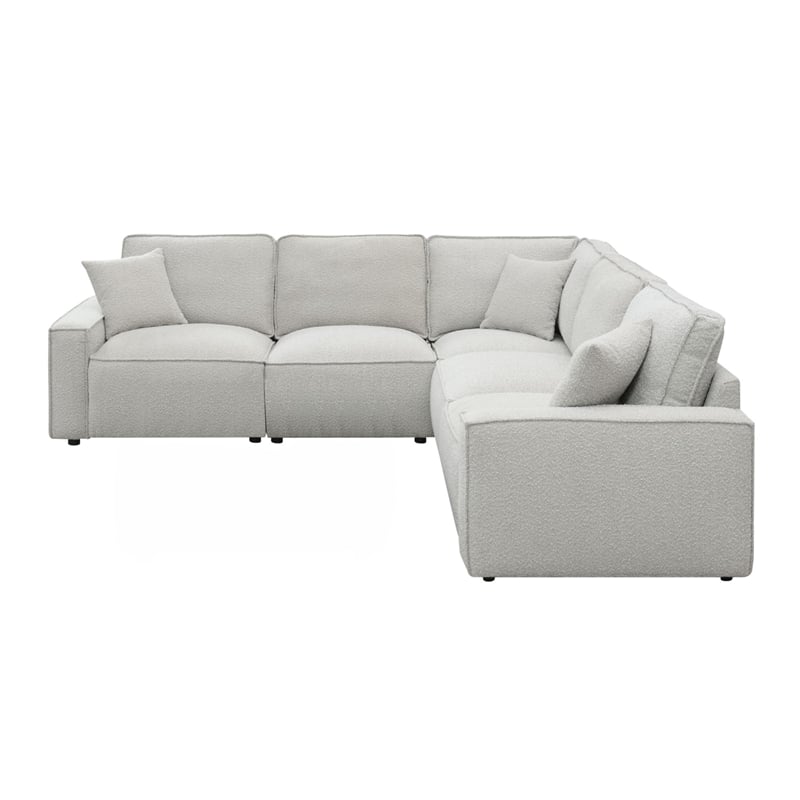 Picket House Furnishings Joan 5PC Motion Sectional Set - Culp Bloke Cotton