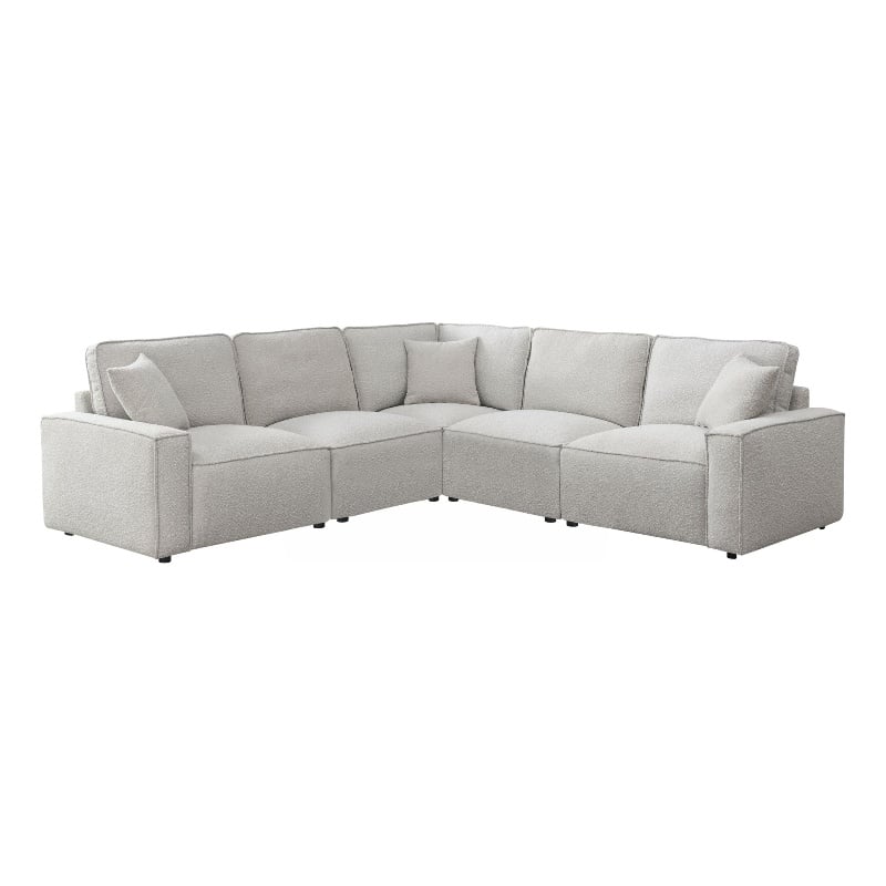 Picket House Furnishings Joan 5PC Motion Sectional Set - Culp Bloke Cotton