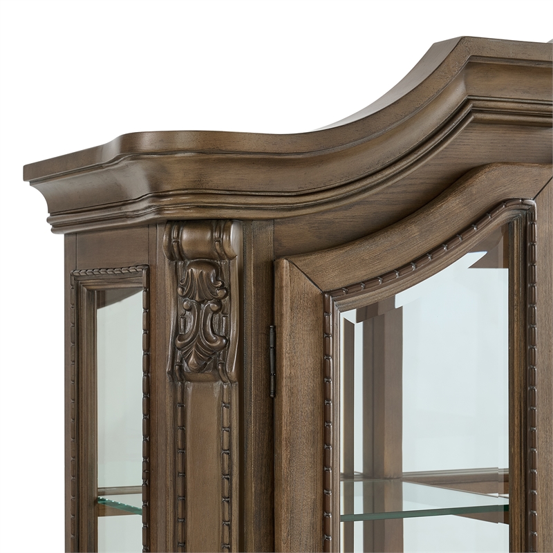 Picket House Furnishings Denali Server and Hutch with LED in Walnut