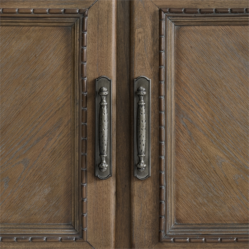 Picket House Furnishings Denali Server and Hutch with LED in Walnut