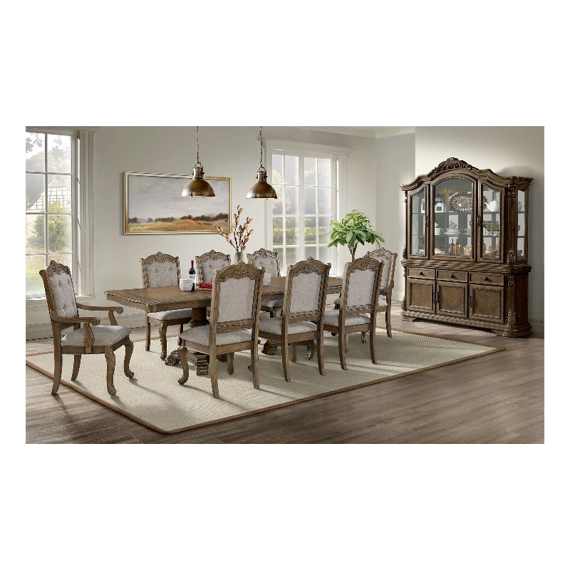 Picket House Furnishings Denali Server and Hutch with LED in Walnut