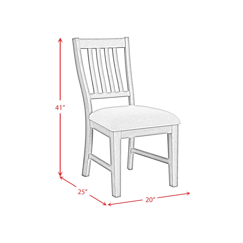 Picket House Furnishings Marietta 5PC Standard Height Dining Set in Medium Brown