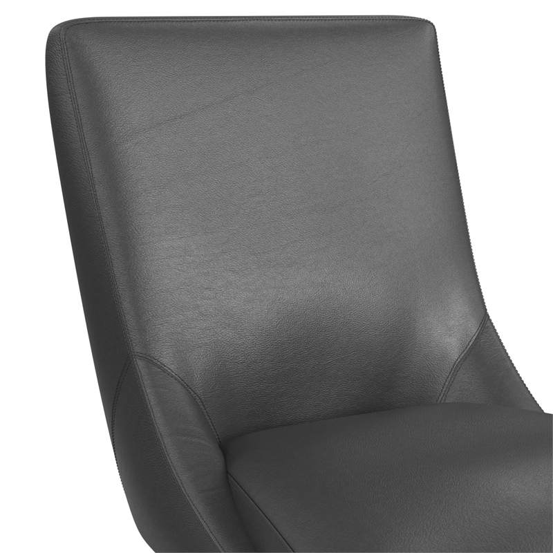 Picket House Furnishings Charlie Swivel Counter Stool Set -Pewter PU in Espresso