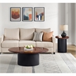 Picket House Furnishings Rosalind Oval Coffee Table in Cherry and Black