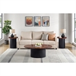 Picket House Furnishings Rosalind Oval Coffee Table in Cherry and Black