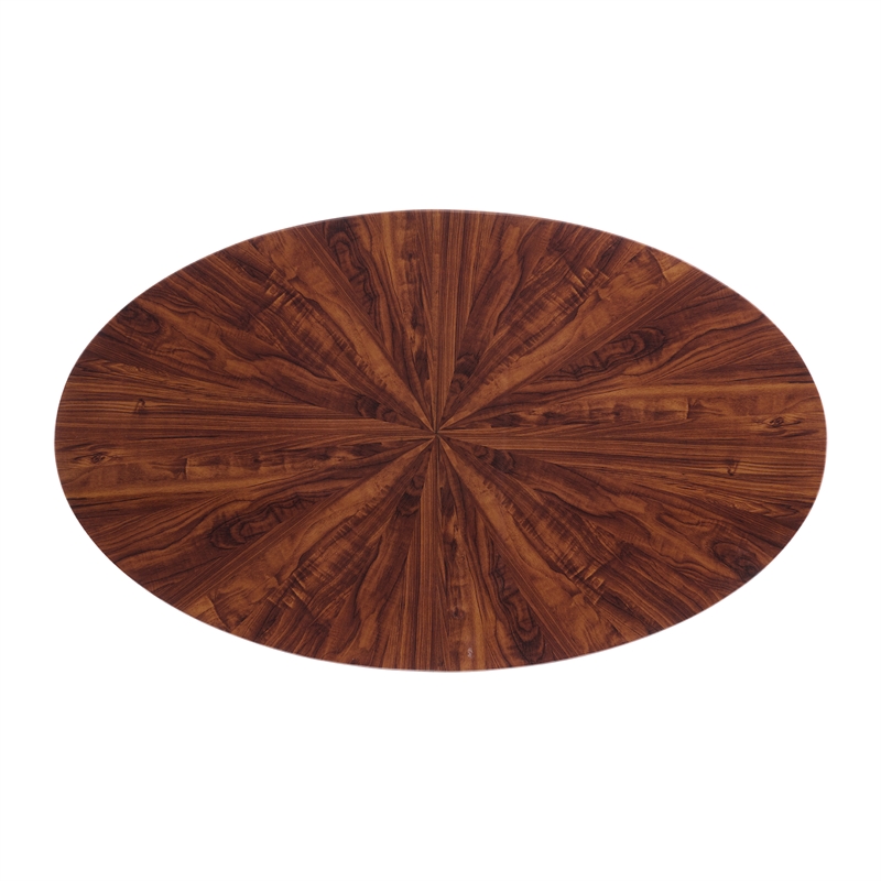 Picket House Furnishings Rosalind Oval Coffee Table in Cherry and Black