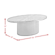 Picket House Furnishings Rosalind Oval Coffee Table in Cherry and Black