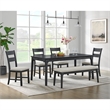 Picket House Furnishings Mendoza 6PC Dining Set in Black