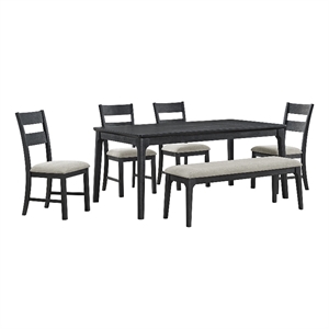 Picket House Furnishings Mendoza 6PC Dining Set in Black