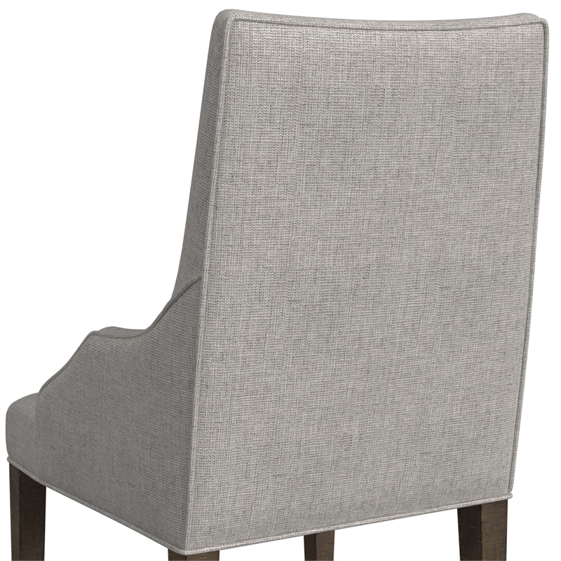 Picket House Furnishings Marietta Dining Host Chair Set - Gray Fabric in Brown