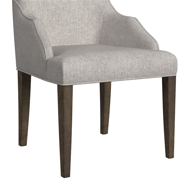 Picket House Furnishings Marietta Dining Host Chair Set - Gray Fabric in Brown