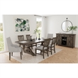 Picket House Furnishings Marietta Dining Host Chair Set - Gray Fabric in Brown