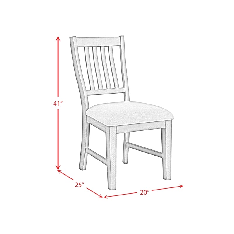 Picket House Furnishings Marietta Dining Side Chair Set - Gray Fabric in Brown