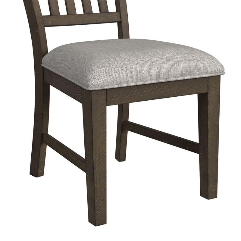 Picket House Furnishings Marietta Dining Side Chair Set - Gray Fabric in Brown