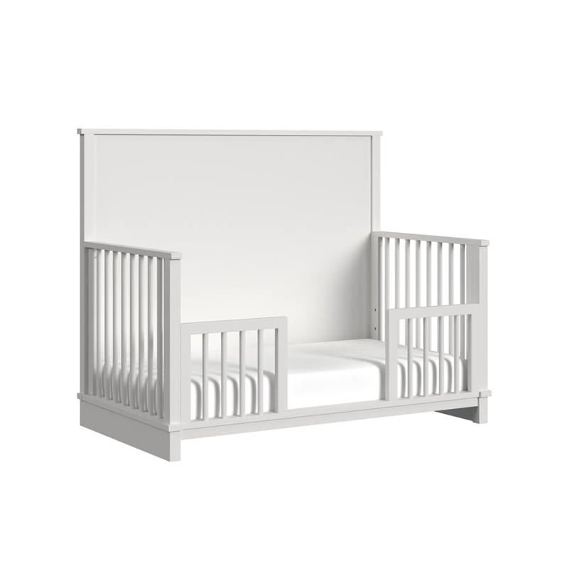 Picket House Furnishings Cassian Crib with Guard Rail in White