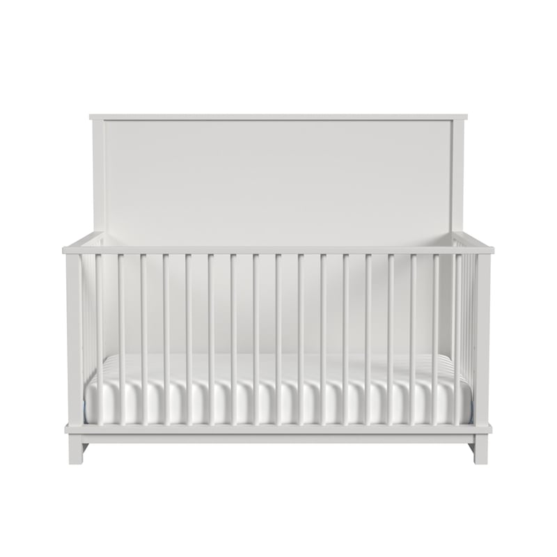 Picket House Furnishings Cassian Crib with Guard Rail in White