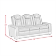 Picket House Furnishings Niven Power Motion Sofa in Rocky Cement/Charcoal