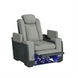 Picket House Furnishings Niven Power Motion Recliner in Rocky Cement/Charcoal