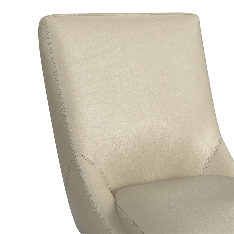 Picket House Furnishings Charlie Swivel Counter Stool Set - Beige PU in Espresso