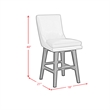 Picket House Furnishings Charlie Swivel Counter Stool Set - Beige PU in Espresso