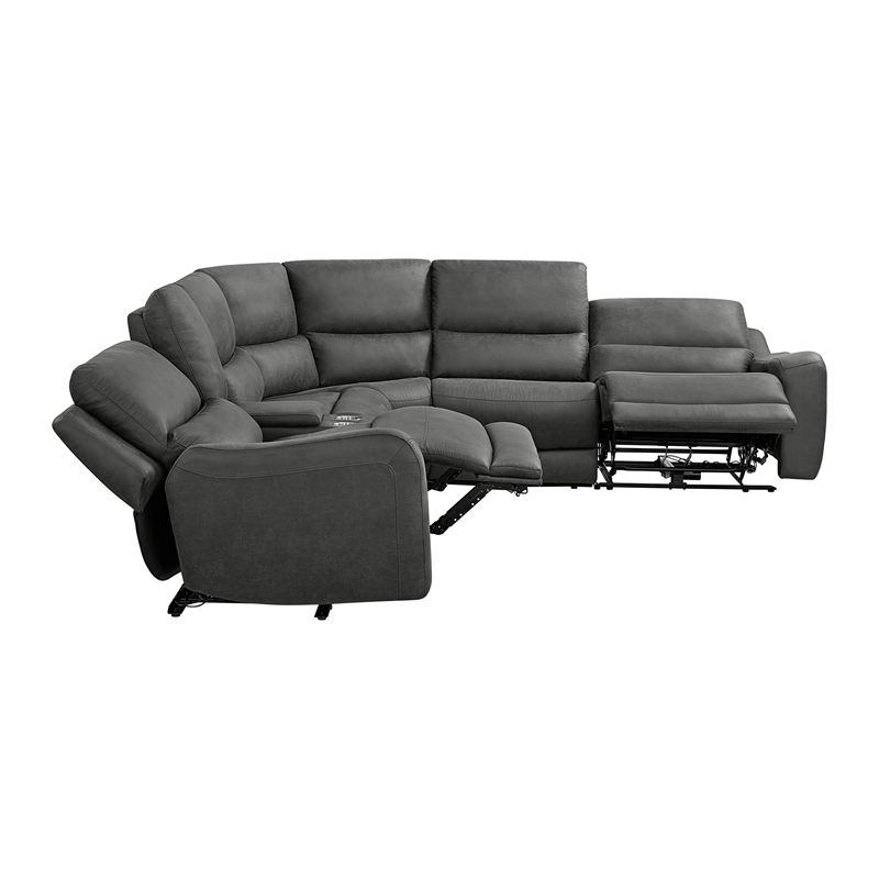 Picket House Furnishings Cutlass 6PC Sectional Set in Texas Granite