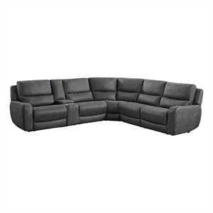 picket house furnishings cutlass 6pc sectional set in texas granite