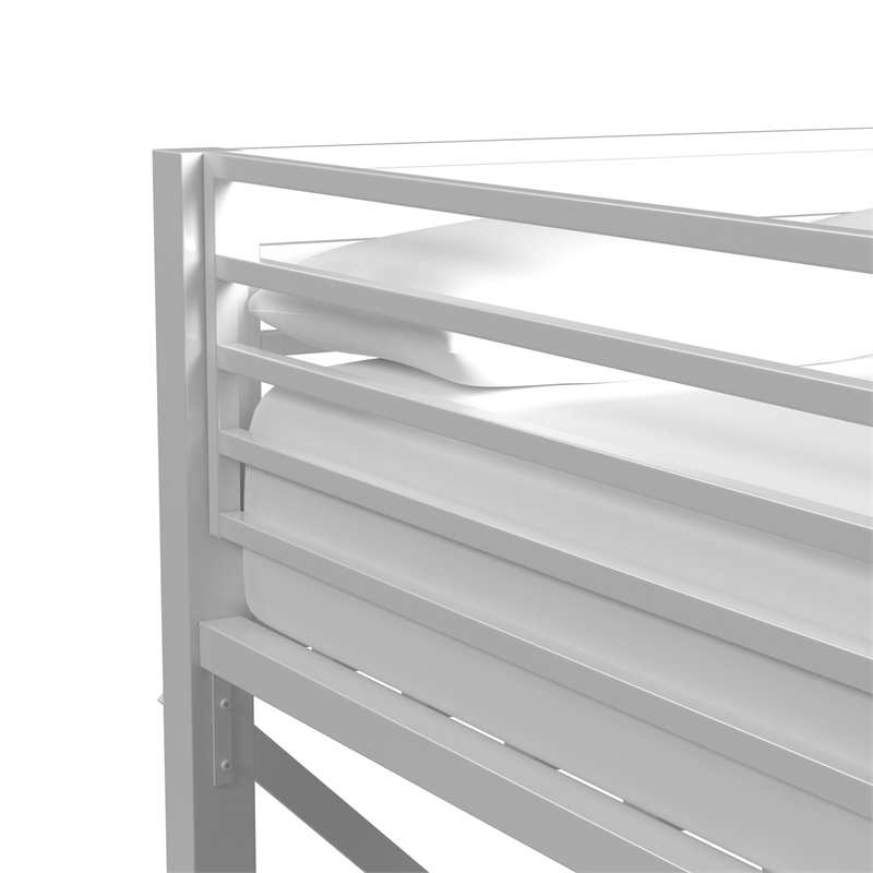 Picket House Furnishings Delilah Full Loft Bunk and Ladder in White