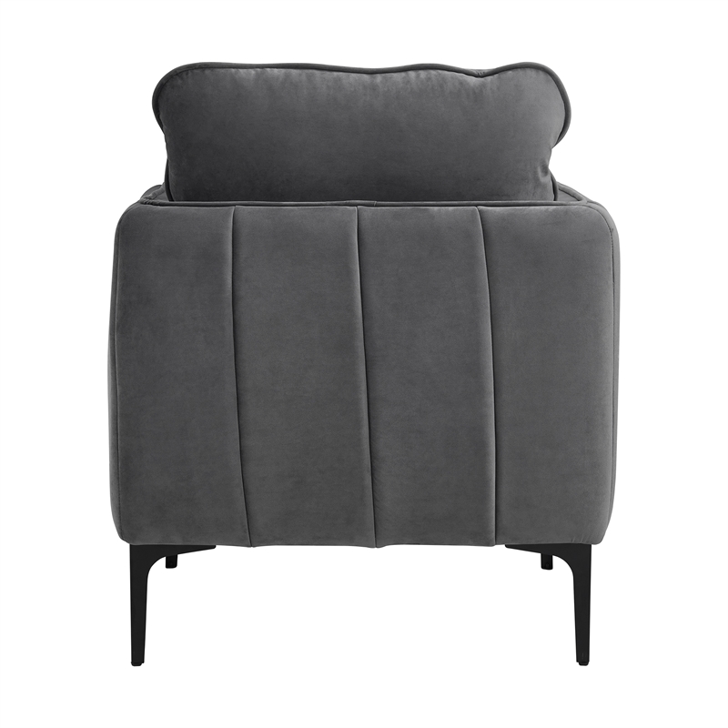 Picket House Furnishings Reale Chair in Lavish 152 Gray Velvet
