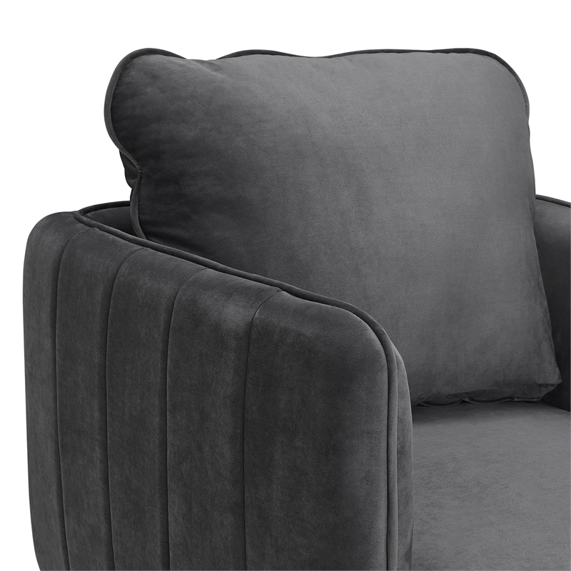 Picket House Furnishings Reale Chair in Lavish 152 Gray Velvet