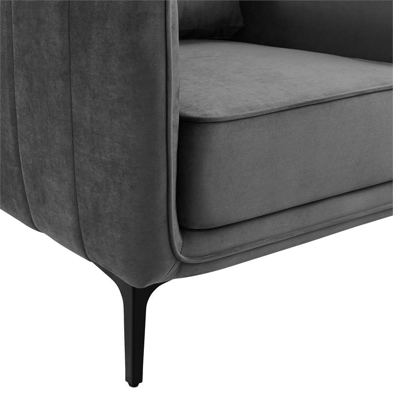 Picket House Furnishings Reale Chair in Lavish 152 Gray Velvet