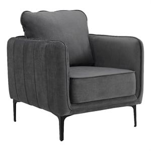 Picket House Furnishings Reale Chair in Lavish 152 Gray Velvet
