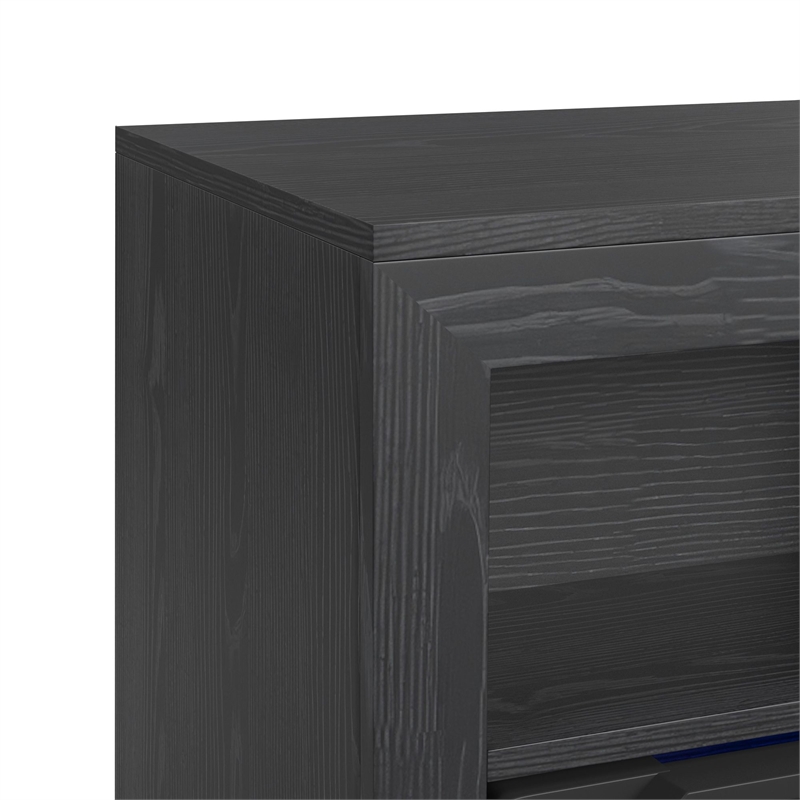 Picket House Furnishings San Andreas  Fireplace with Sound System in Black