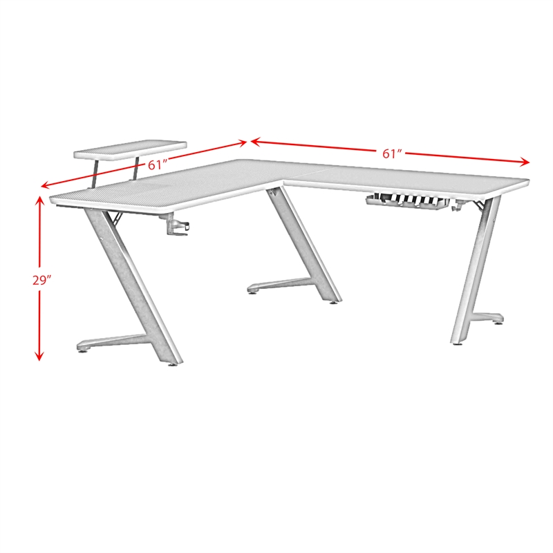 Picket House Furnishings Vertex L shape Desk in Black