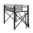 Picket House Furnishings Delilah Full Loft Bunk and Ladder in Black