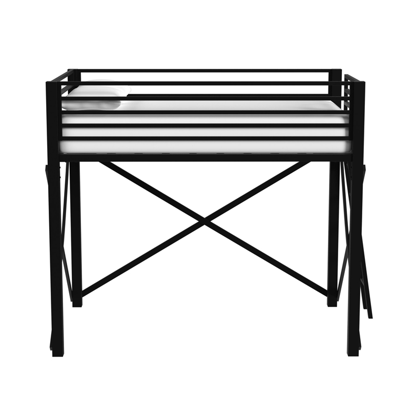 Picket House Furnishings Delilah Full Loft Bunk and Ladder in Black