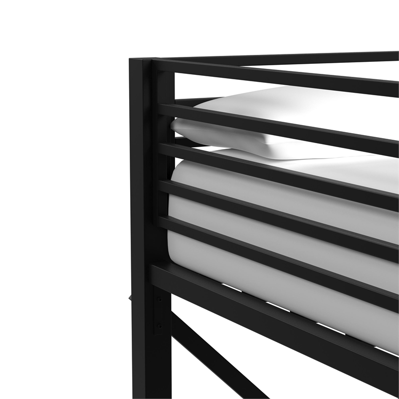 Picket House Furnishings Delilah Full Loft Bunk and Ladder in Black
