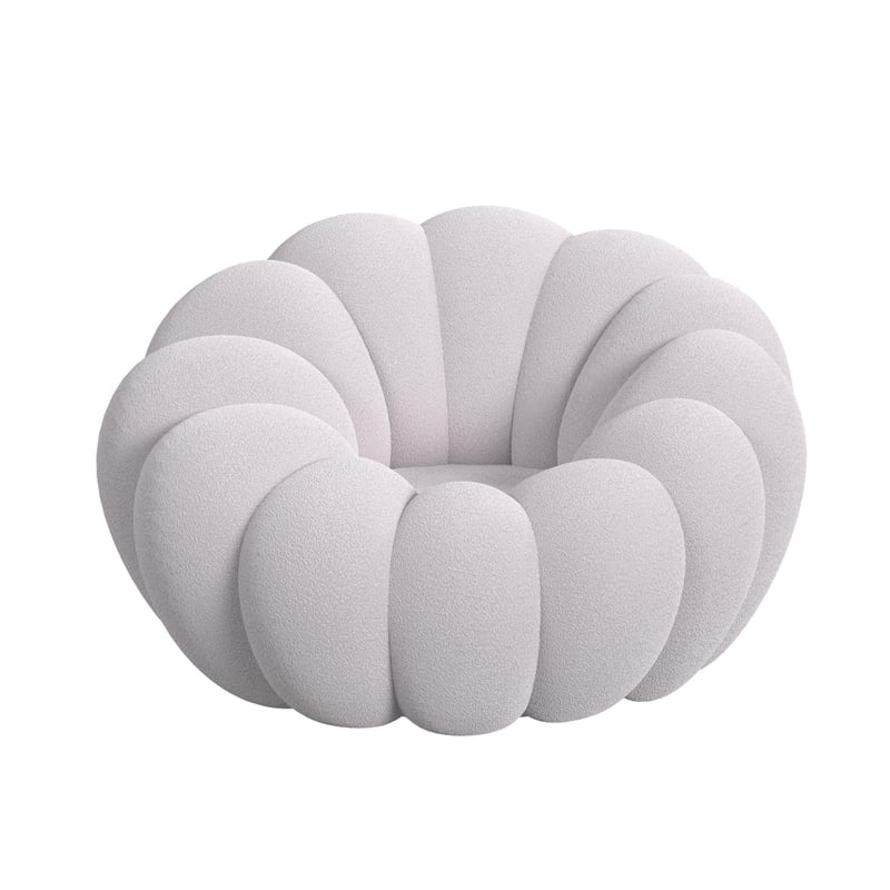 Picket House Furnishings Pumpkin Swivel Chair and Ottoman in Gray