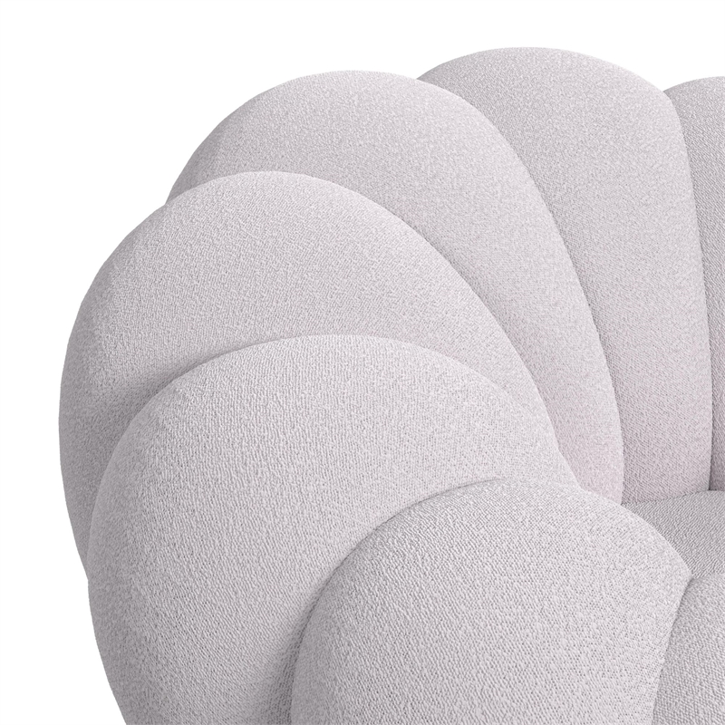 Picket House Furnishings Pumpkin Swivel Chair and Ottoman in Gray