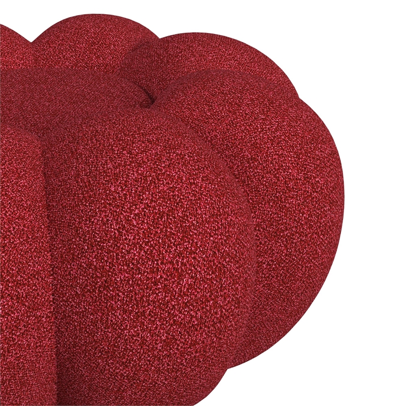 Picket House Furnishings Pumpkin Swivel Chair and Ottoman in Red