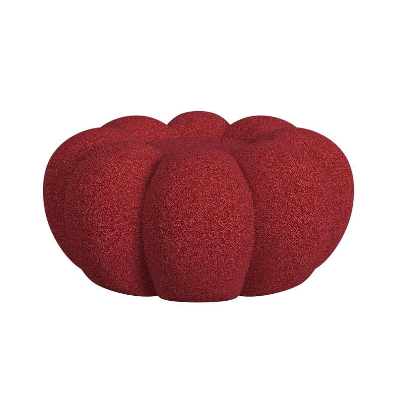 Picket House Furnishings Pumpkin Swivel Chair and Ottoman in Red