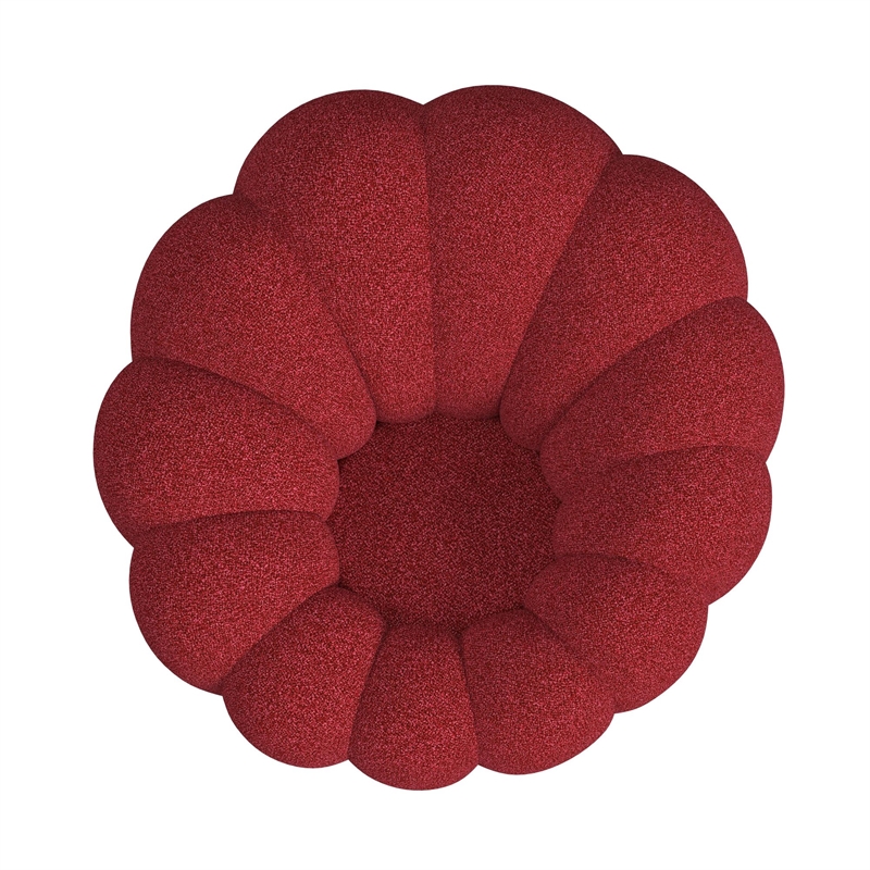 Picket House Furnishings Pumpkin Swivel Chair and Ottoman in Red