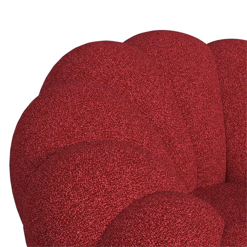 Picket House Furnishings Pumpkin Swivel Chair and Ottoman in Red