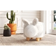 Picket House Furnishings Thumper Rabbit Storage Stool in White
