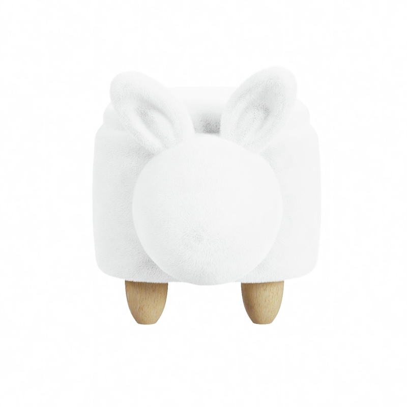Picket House Furnishings Thumper Rabbit Storage Stool in White