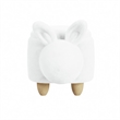 Picket House Furnishings Thumper Rabbit Storage Stool in White