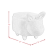Picket House Furnishings Thumper Rabbit Storage Stool in White
