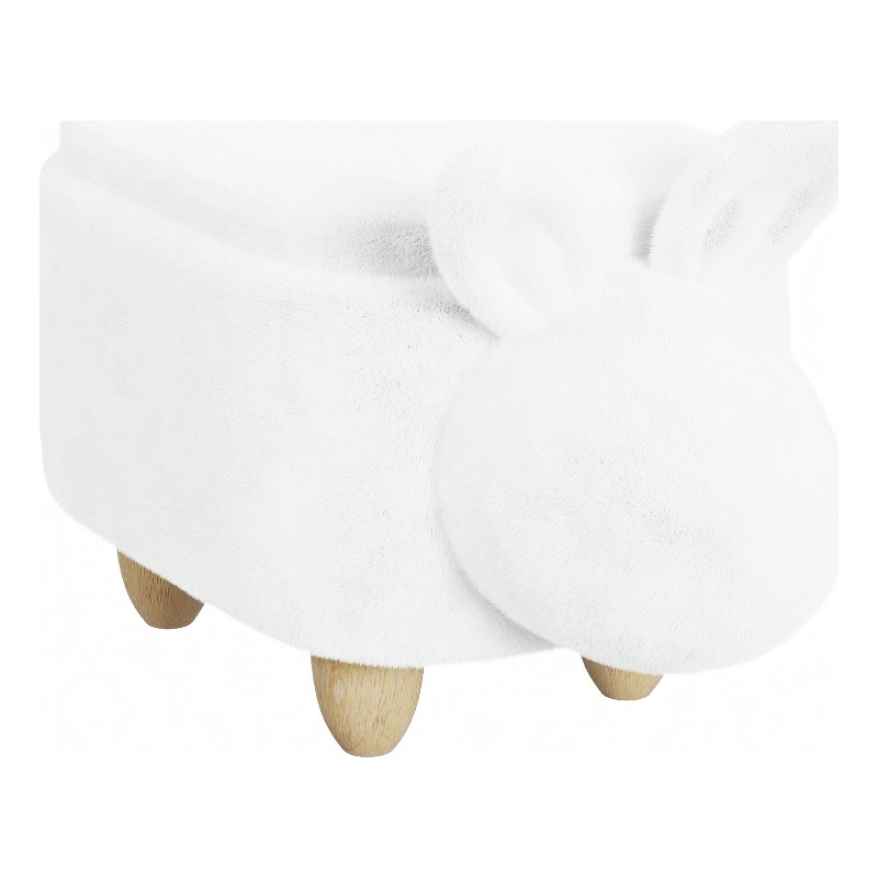 Picket House Furnishings Thumper Rabbit Storage Stool in White