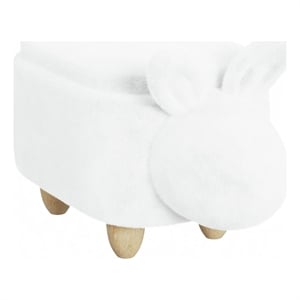 Picket House Furnishings Thumper Rabbit Storage Stool in White