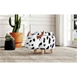 Picket House Furnishings Buttercup Cow Storage Stool in White and Black